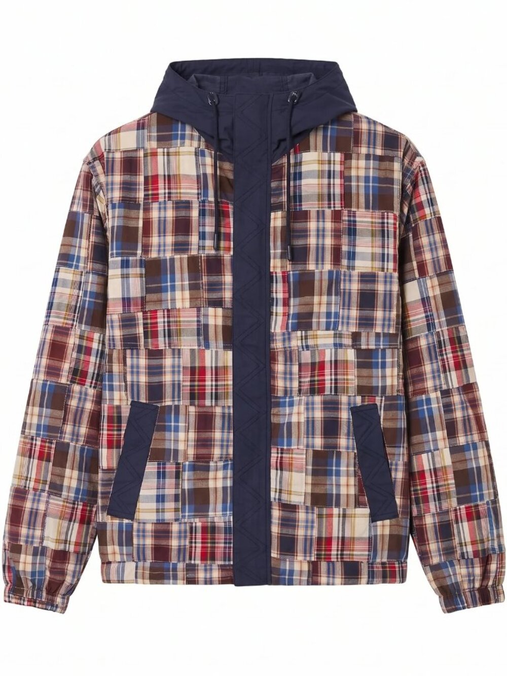 Rowing Blazers Lightweight Madras Anorak Multi-Color in Madras Patchwork Size XS